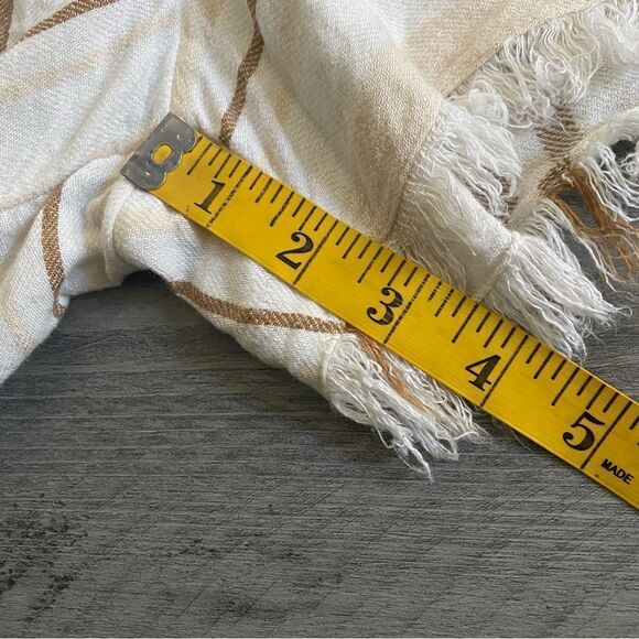 Rip Curl Shorts Elastic Waist Brown Tan Cream Stripe XL - Picture 9 of 10